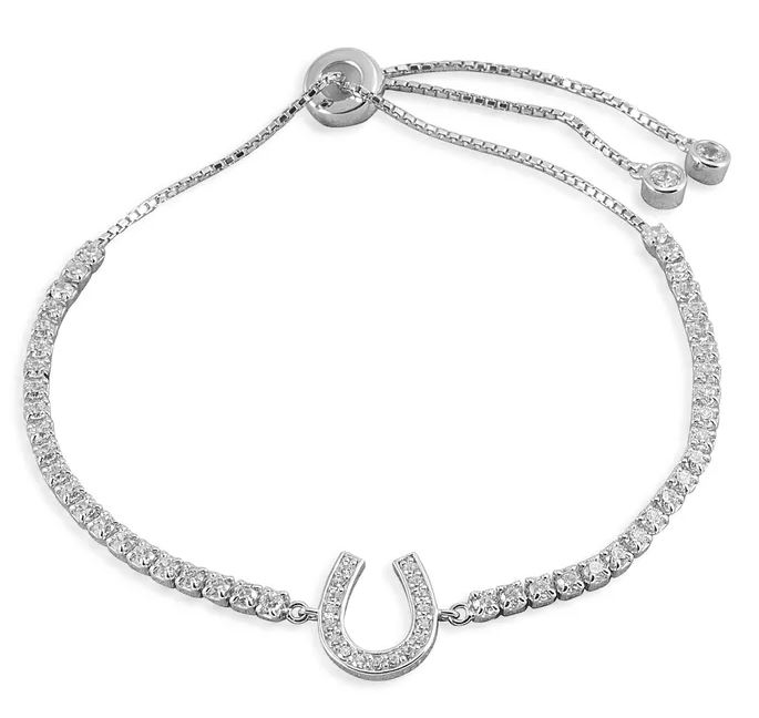 Kelly Herd Horseshoe Bolo Bracelet – Sterling Silver