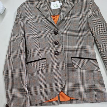 Showgirl Equestrian Orange Tweed Jacket Childs Size8