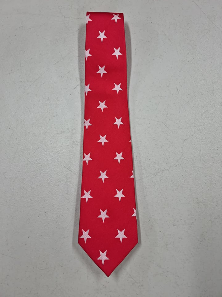 Red With White Stars Tie