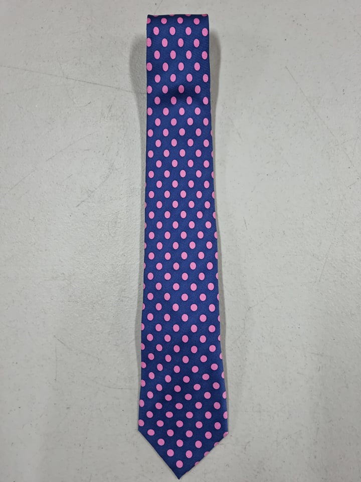 Navy With Pink Polka Dot