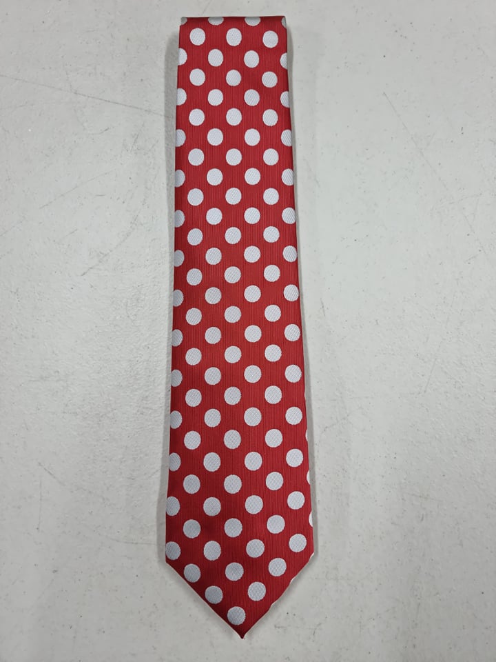 Red With White Polka Dot Tie