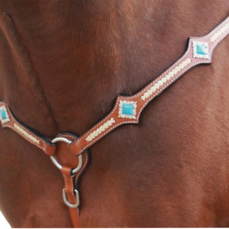TURQUOISE WESTERN STONES BREASTPLATE