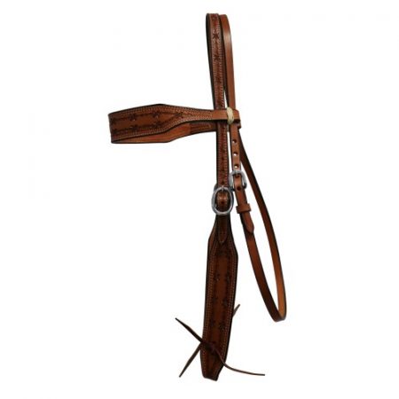 Texas-Tack Barbed Wire Headstall Tan