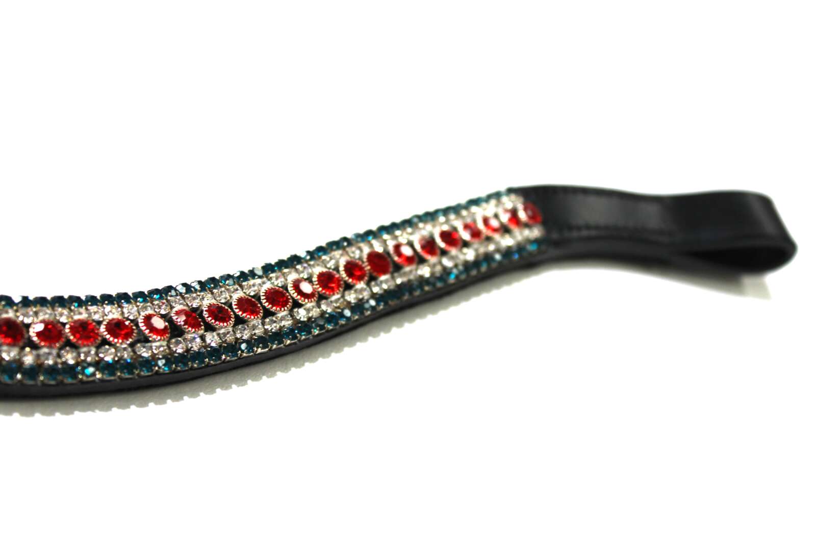 Heads To Tails – Red & Blue Crystal Browband