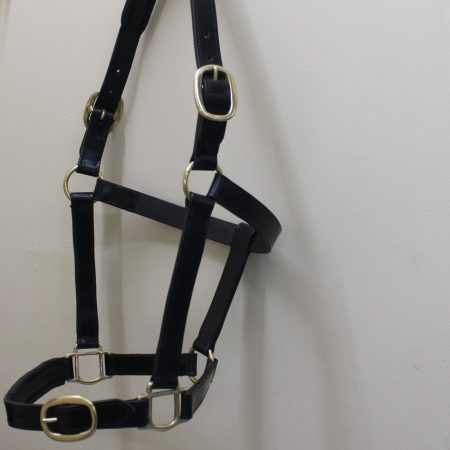 Heads To Tails – Black Leather Halter