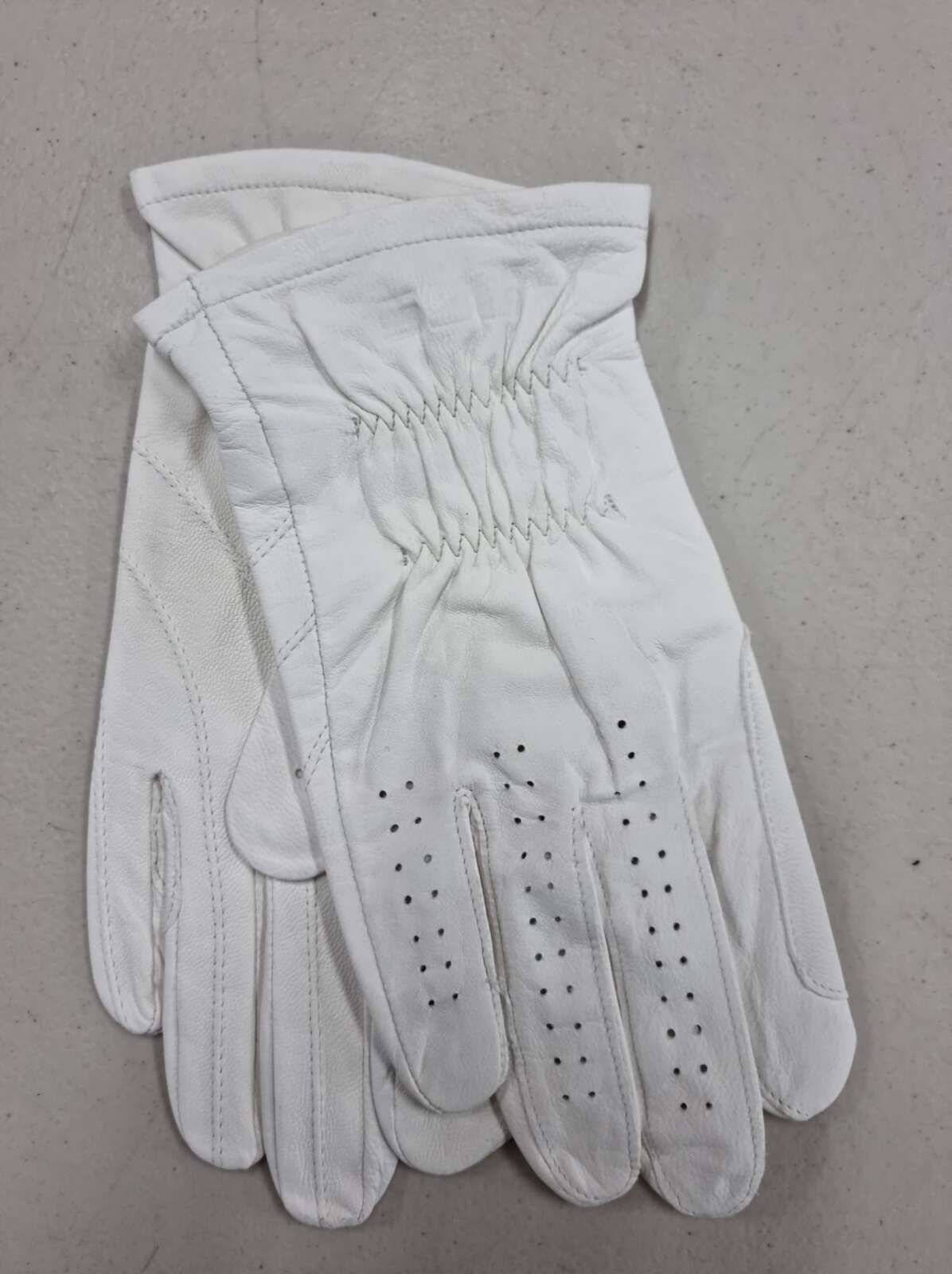 SSG Gloves Slip ON White Leather Gloves-SIZE 6