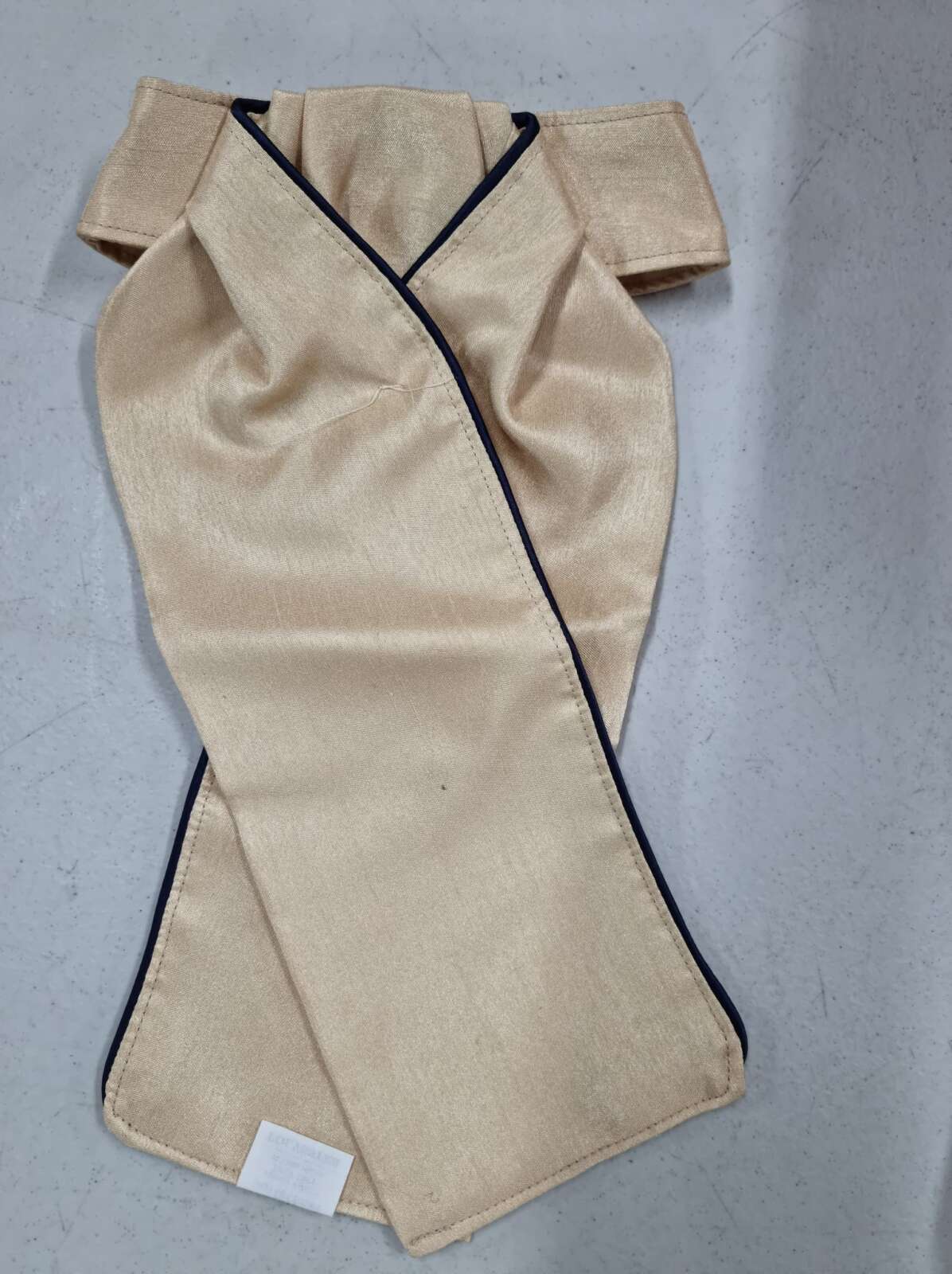 Stock- Caramel With Navy Piping