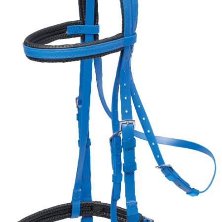 Zilco PVC Padded Bridle With Cavesson – Royal Blue