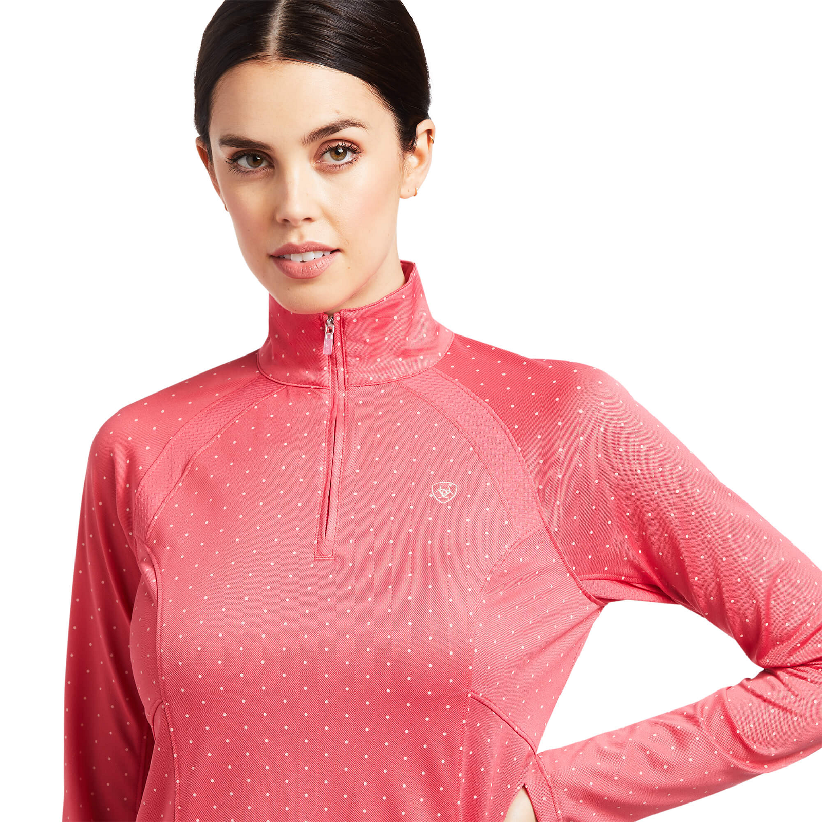 Ariat Ladies SunStopper 2.0 Baselayer Party Punch Dot Shirt