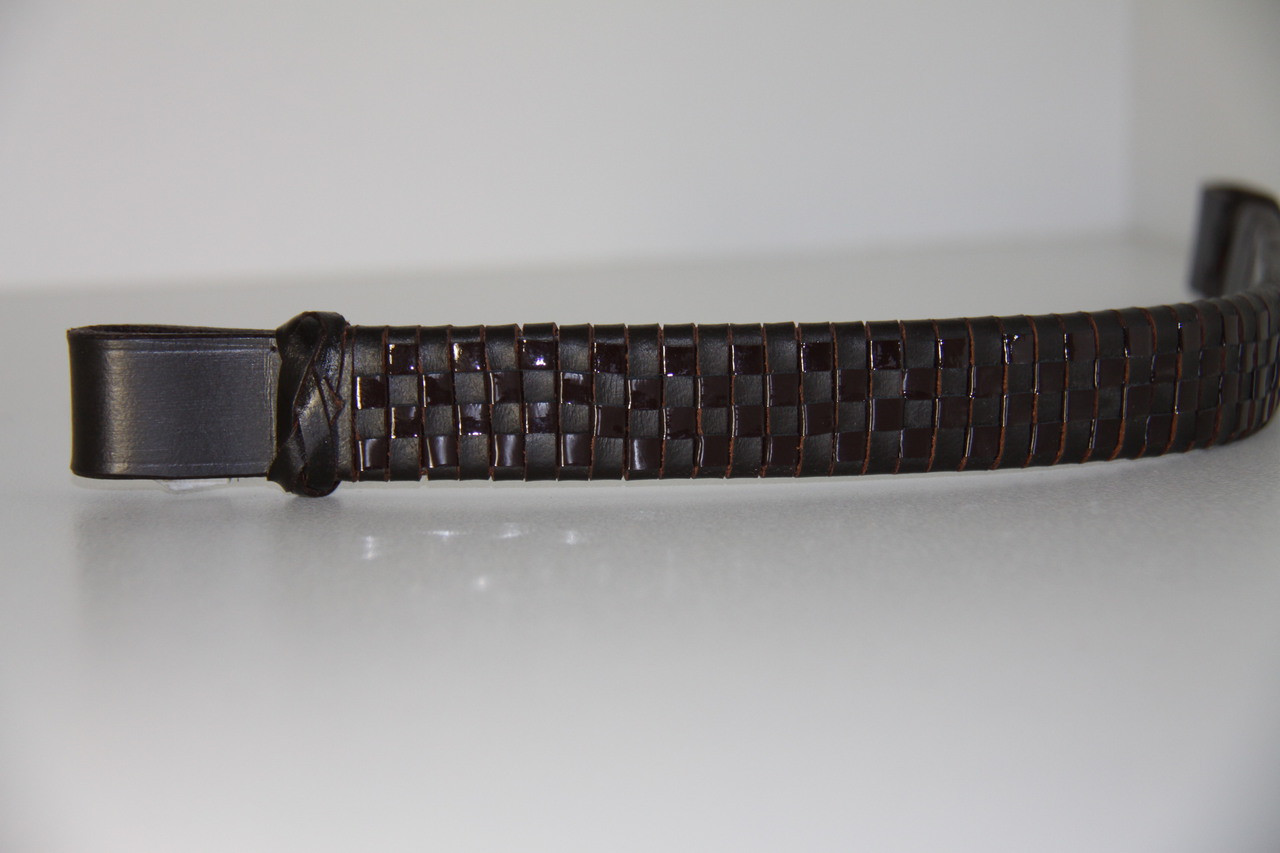 Hunter Checked Leather Woven Browband