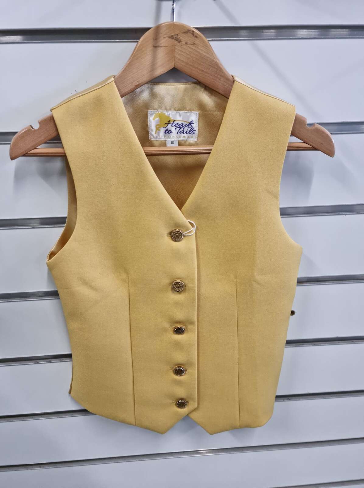 Heads To Tails Show Vest- Gold