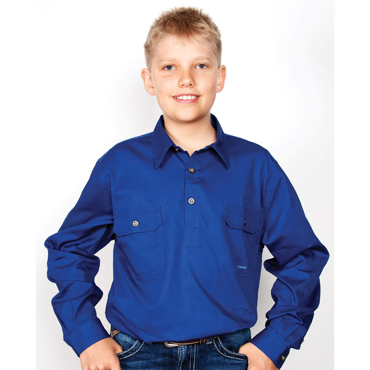 Just Country Boy’s Lachlan Workshirt – Cobalt