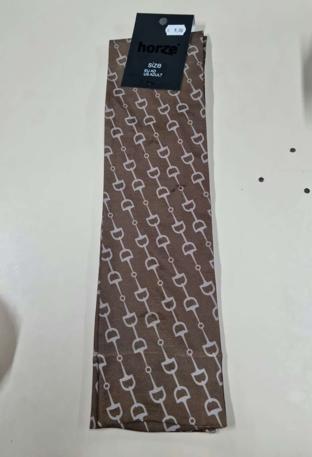 Horze Amira Printed Socks-Brown/Grey