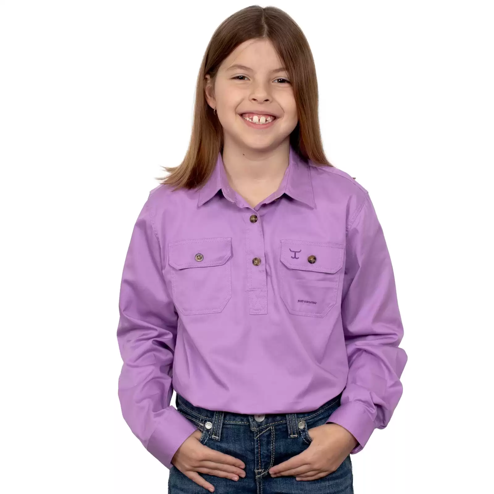 Just Country Girl’s Kenzie Workshirt – Orchid
