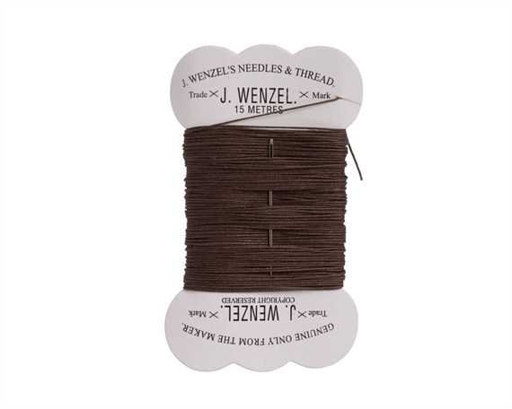 Thread Waxed Linen Brown – 15m With Needle