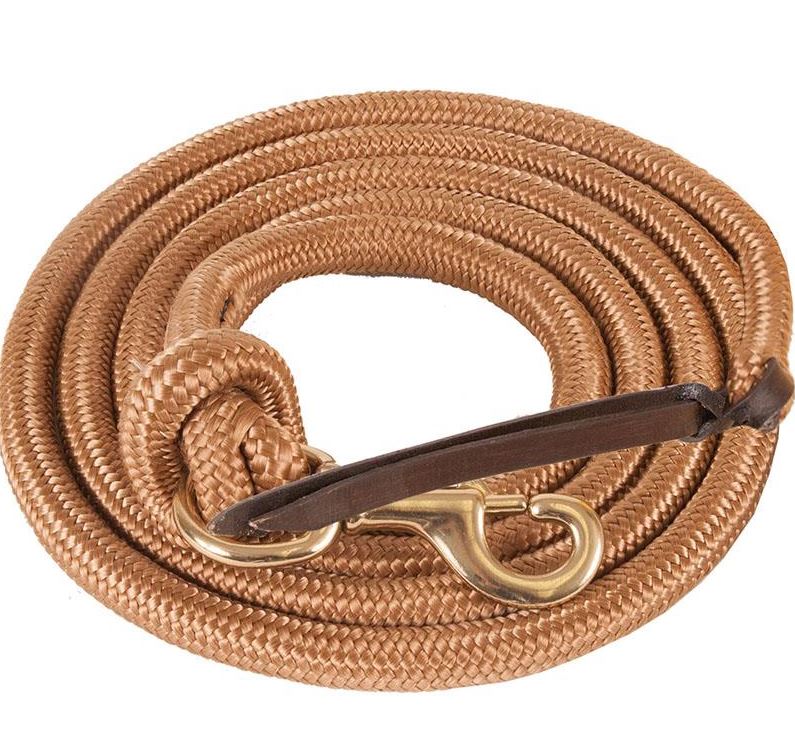 Ezy Ride Cowboy Poly Lead 5/8in 9ft Bolt Snap Tan