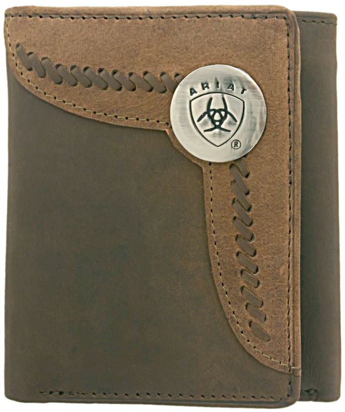 Ariat Tri-Fold Wallet – Two Toned Accent Overlay