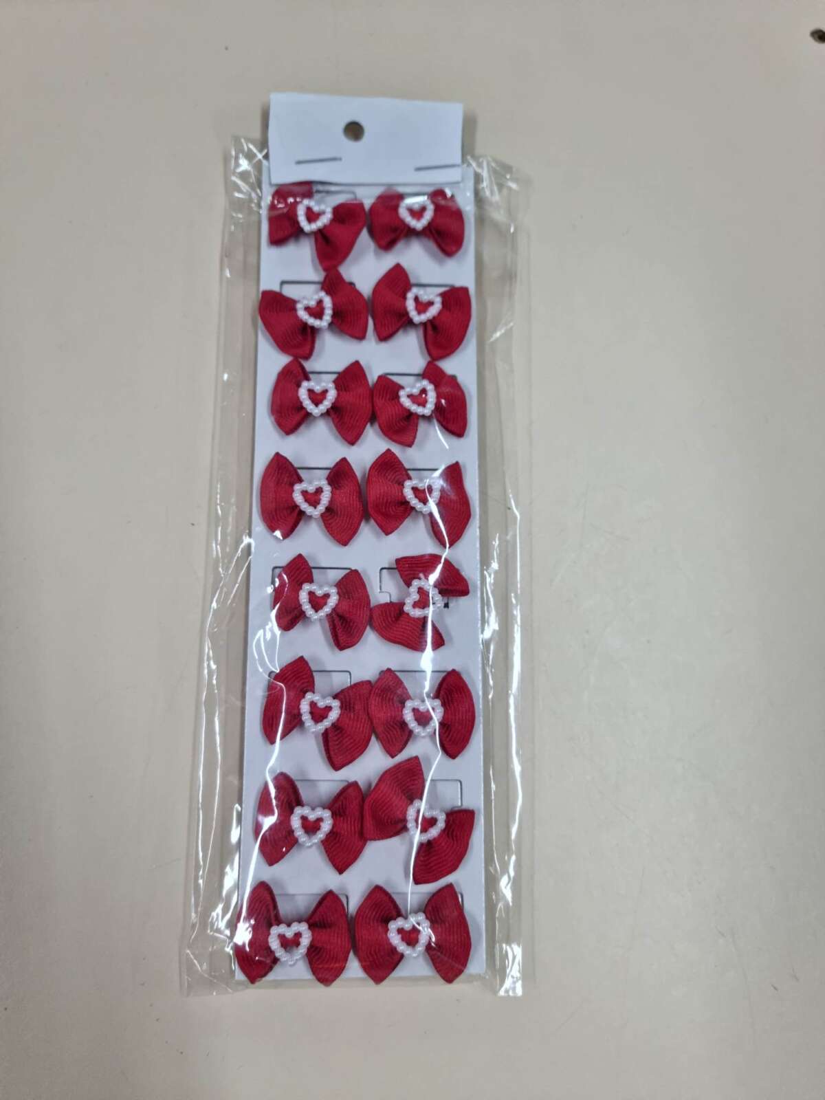 Fancy Show Bows-Red Hearts