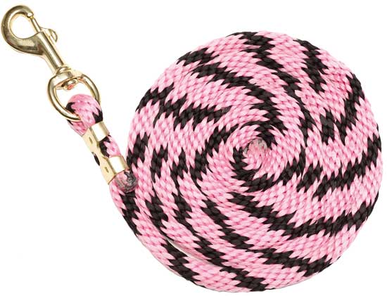 Braided Nylon Lead – Pink/Black