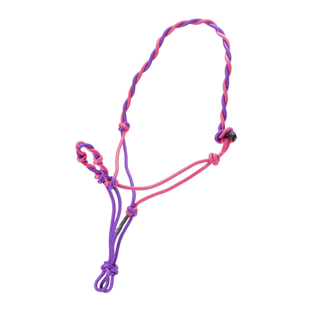 Twisted Knotted Rope Halter Purple/Pink