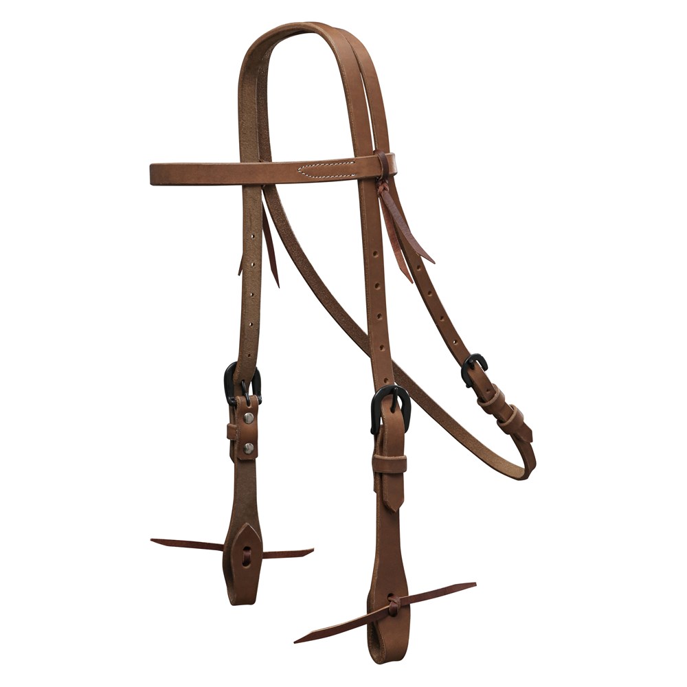 Fort Worth Working Headstall – Harness Leather