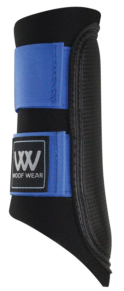 Woof Wear Club Brushing Boot – Black/Electric Blue