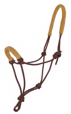 Zilco Knotted Halter With Padded Nose – Brown/Tan