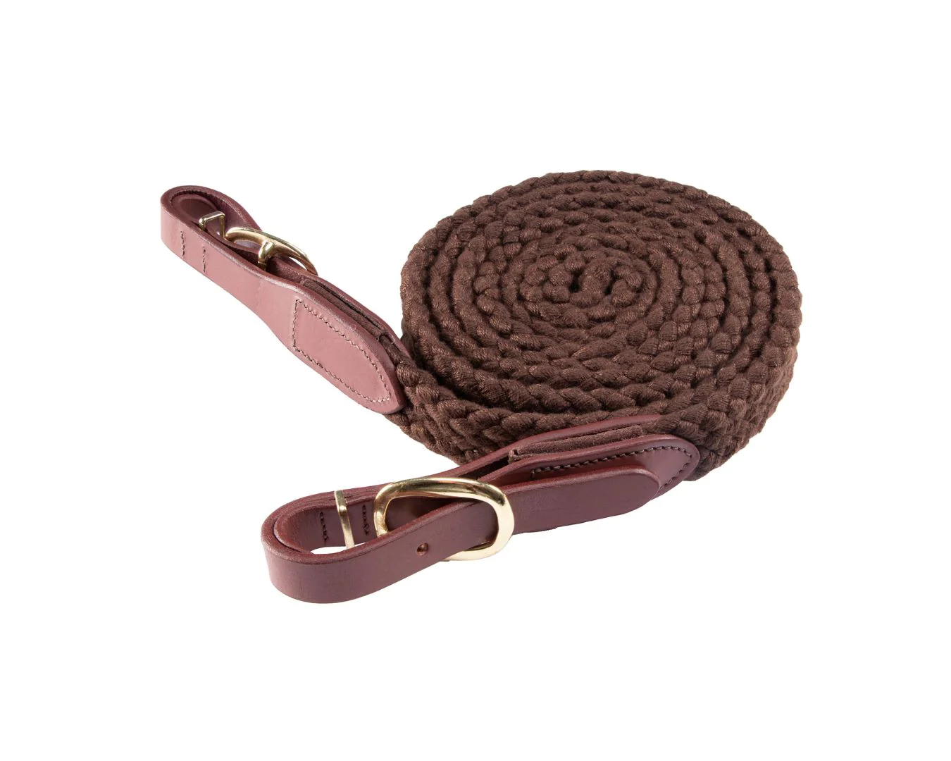 Cottonfields Roper Rein With Buckle Ends-Brown