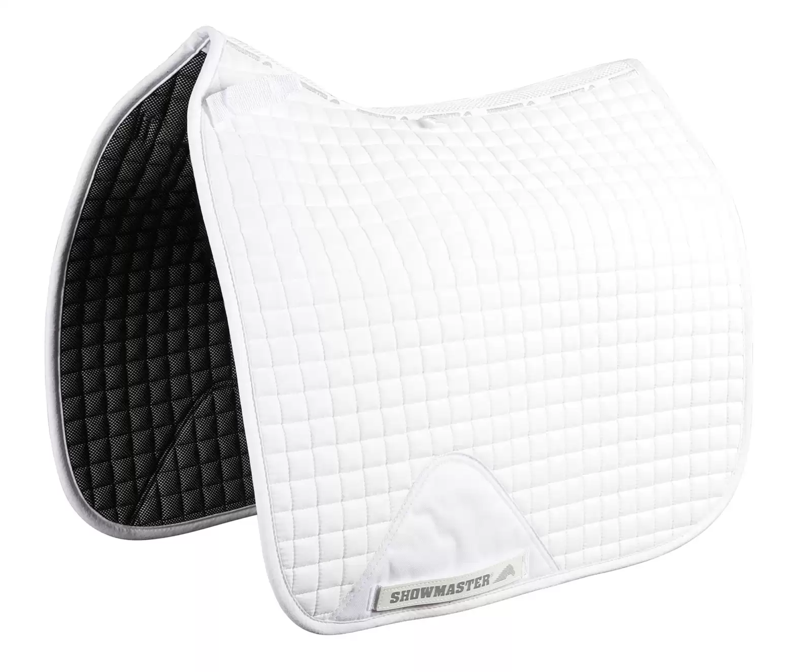 Showmaster Quilted Kwik-Dry Dressage Saddle Pad – White