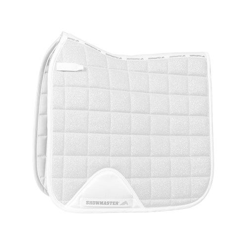 Showmaster Kwik-Dry Glitter Dressage Pad – White