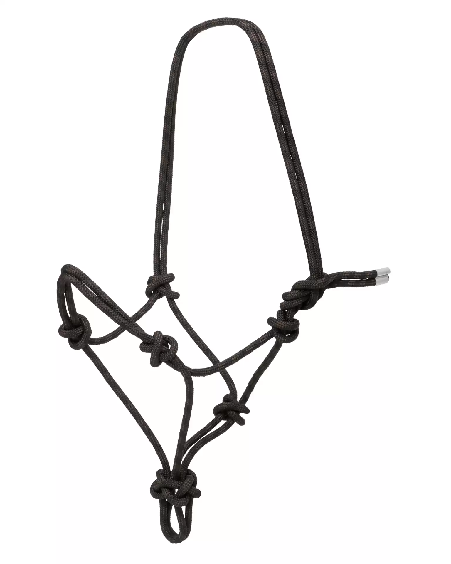 Hard Core Rope Halter-Brown/Black