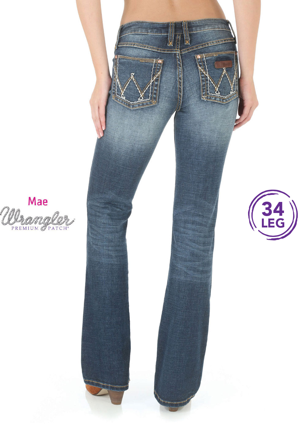 Wrangler Womens Mae Premium Patch Jeans