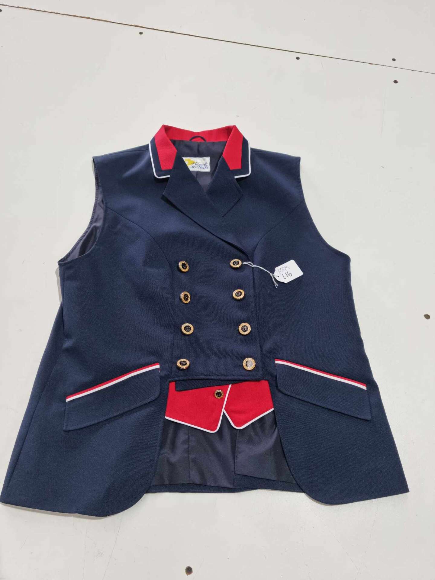 Navy & Red Show Vest – Ladies Size 16