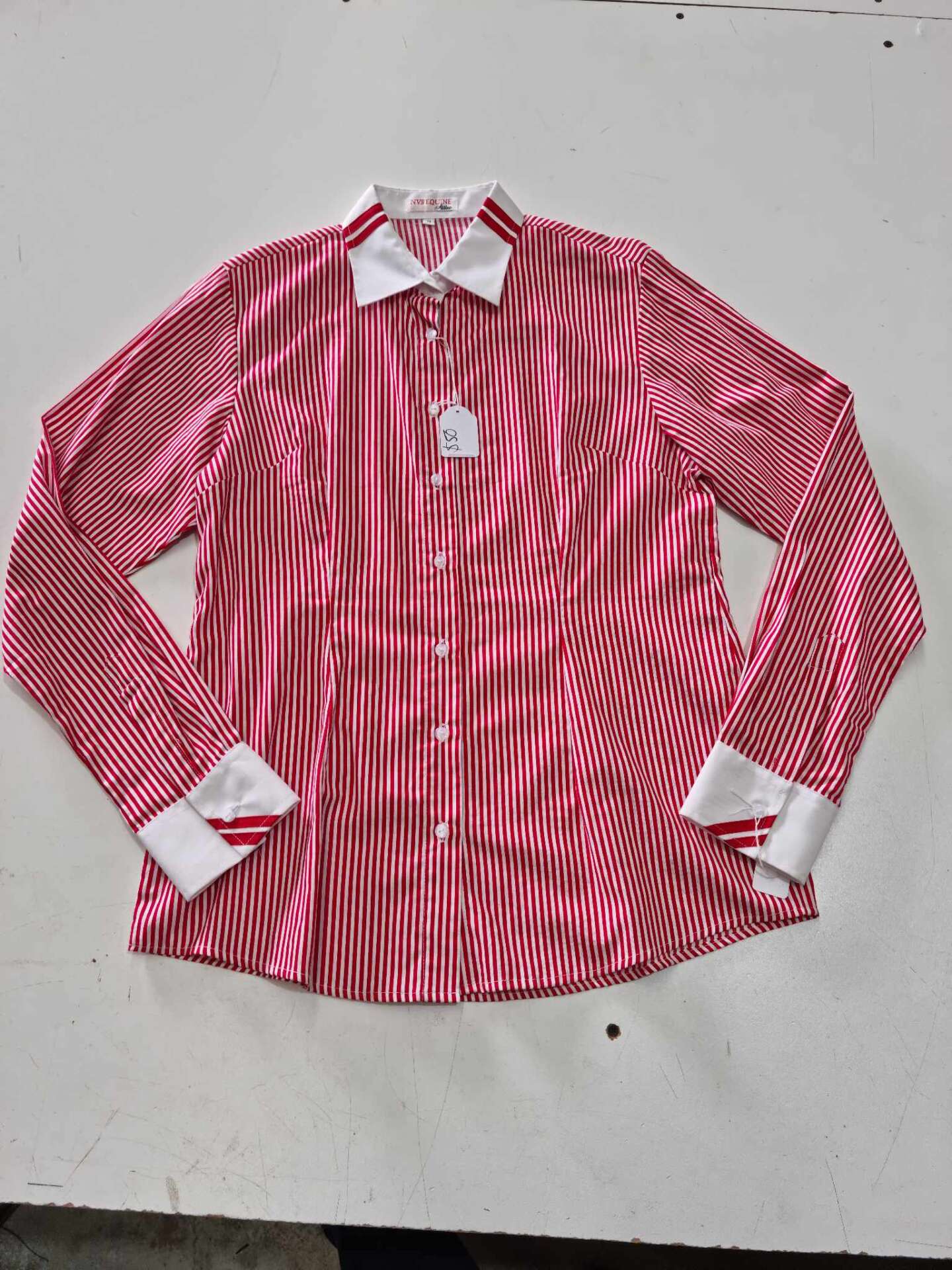 NVS Red Stripe Show Shirt – Ladies Size 14
