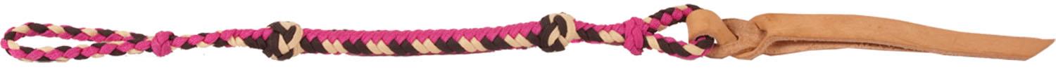 Ezy Ride Quirt With Leather End Pink/Cream/Brown