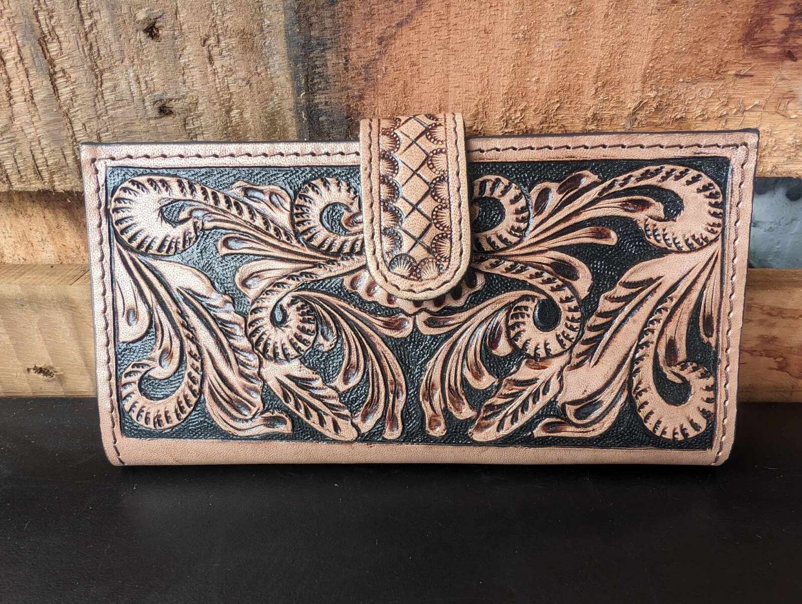 Penelope Tooled Leather Wallet