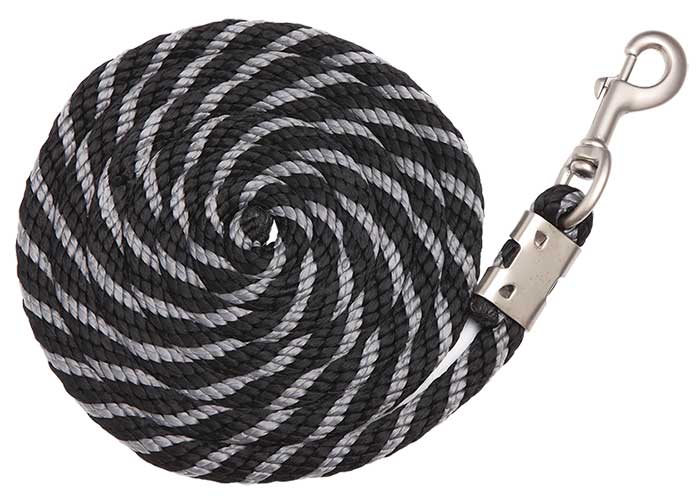 Stripe Range Braided Lead – Black/Grey