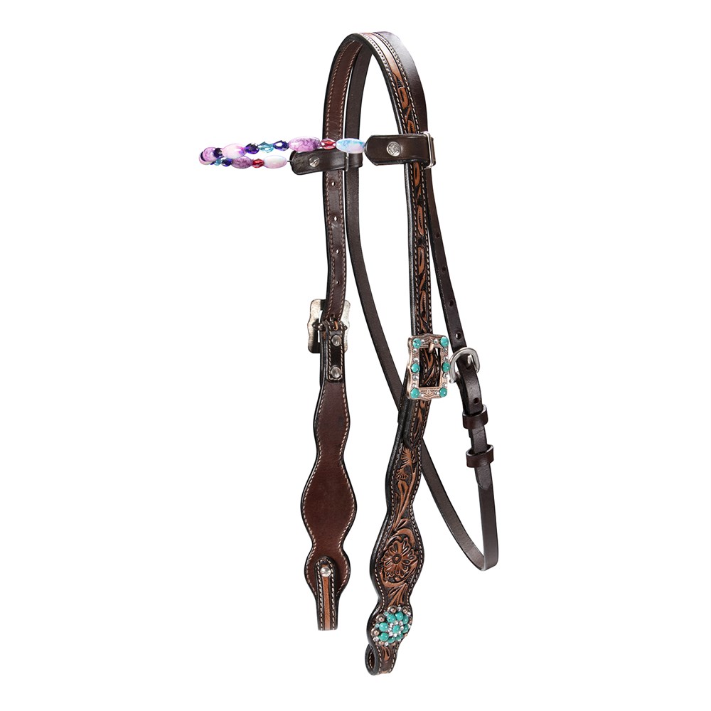 Fort Worth Stones Headstall – Turquoise