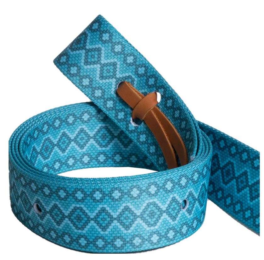 Ezy Ride Latigo Pattern Nylon Nearside – Turquoise Snake