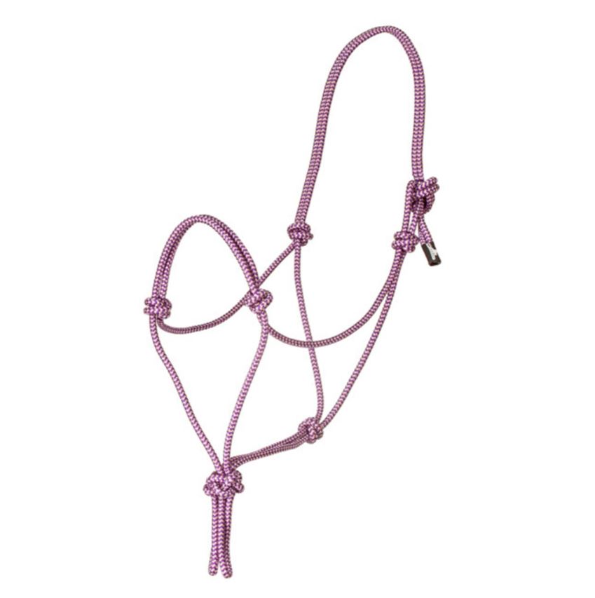 Ezy Ride Premium Nylon Rope Halter – Purple/Silver
