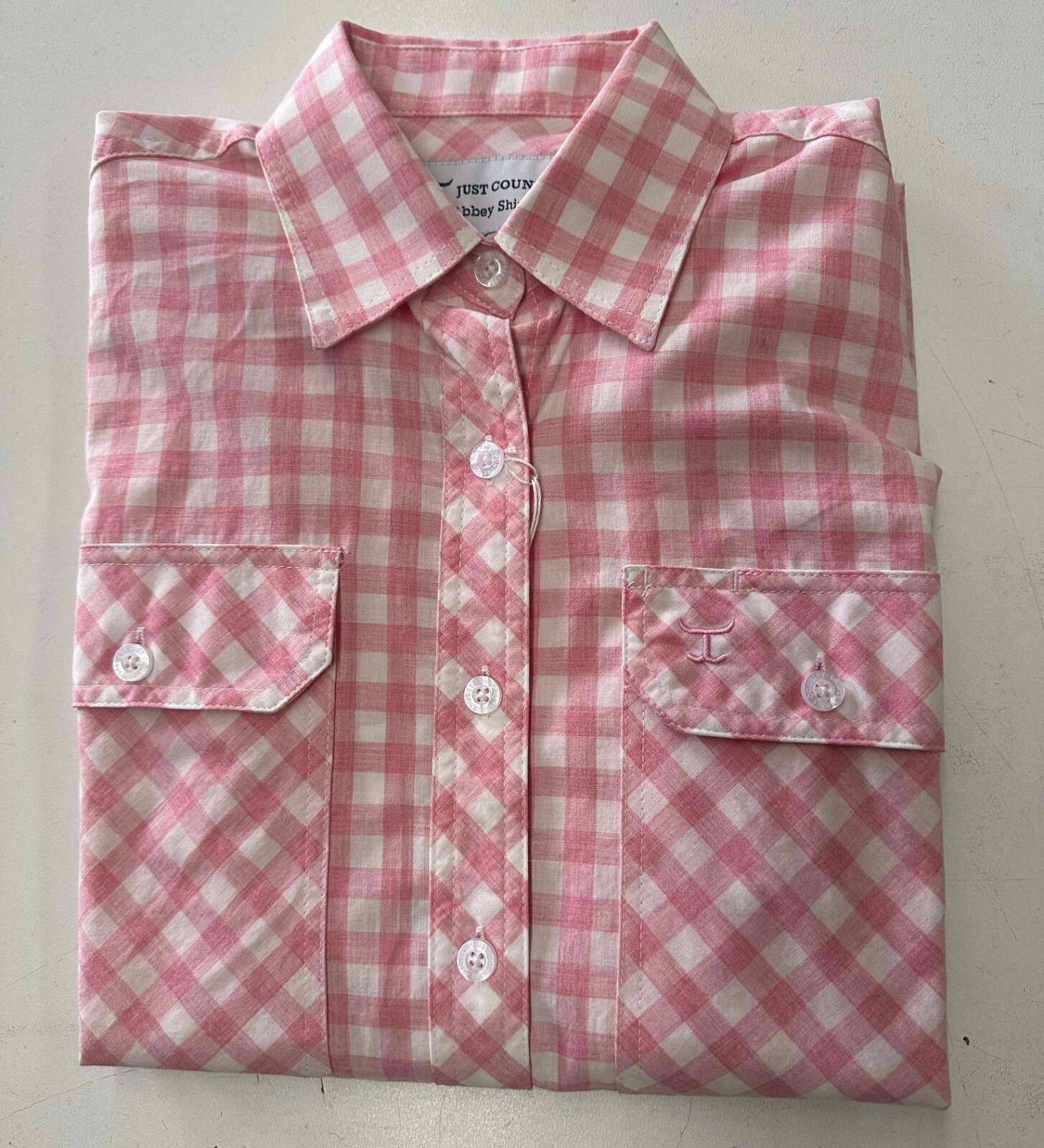 Just Country Women’s Abbey Full Button Workshirt – Flamingo Pink Check