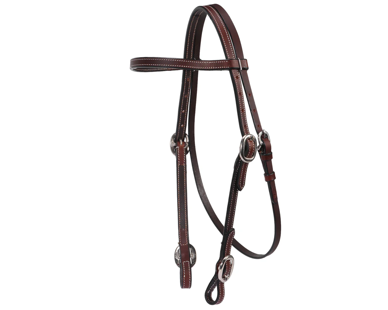 Fort Worth Work Headstall Buckle Ends-Oily Pull Up