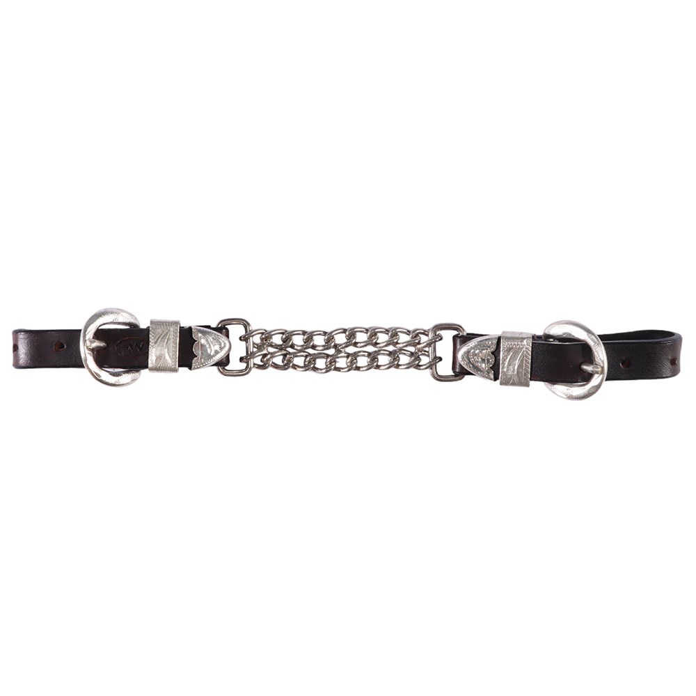 Fort Worth Double Curb Chain W/Silver – Brown