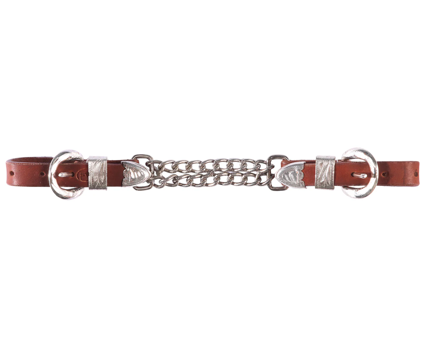 Fort Worth Double Curb Chain W/Silver Harness