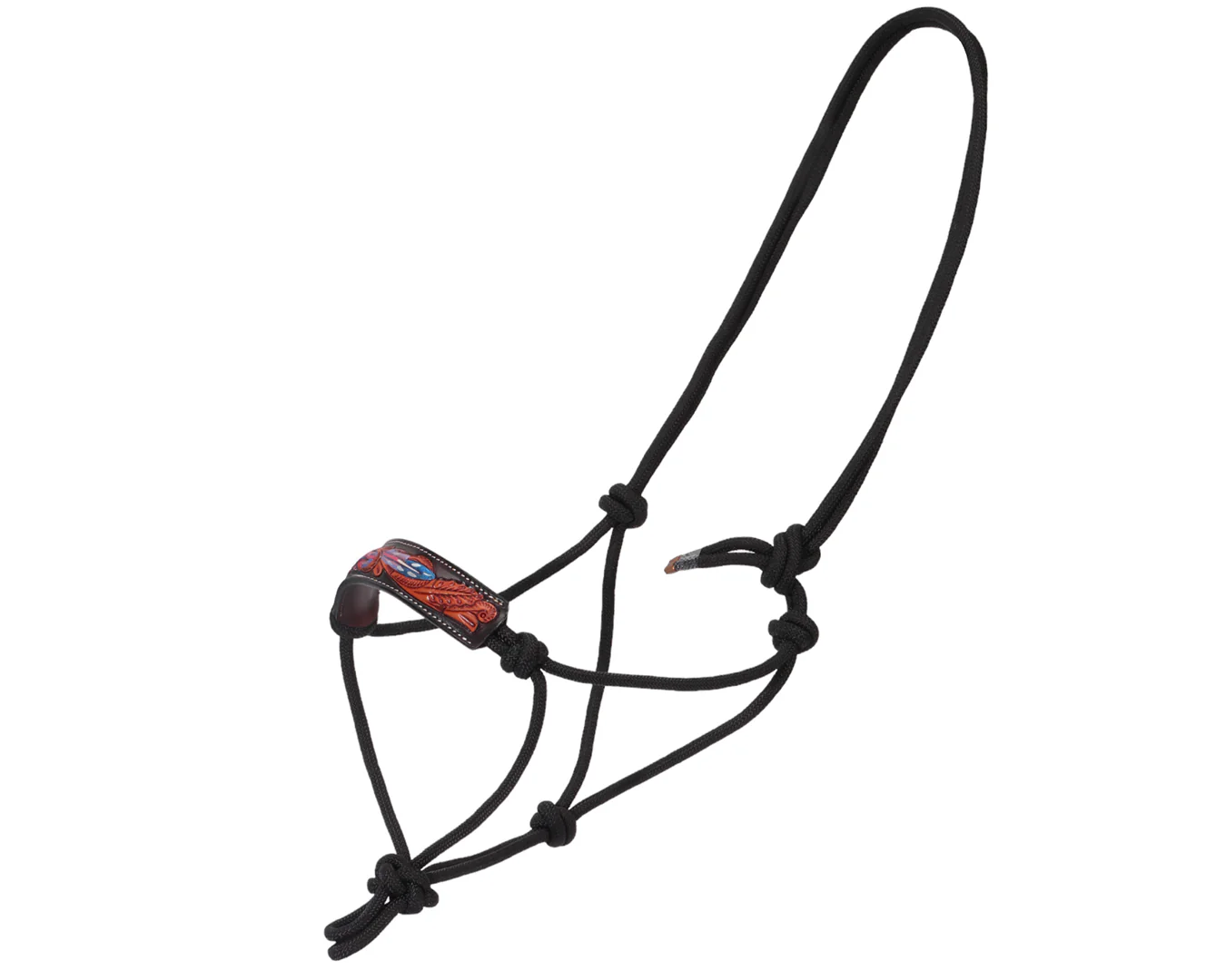Fort Worth Rope Halter Leather Nose – Pink Apache